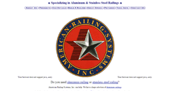 Desktop Screenshot of americanrailing.com
